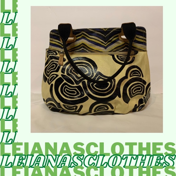 Fossil Yellow and Black Hobo Bag - Picture 1 of 10